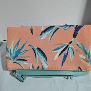 Tropical Peach and Mint Clutch